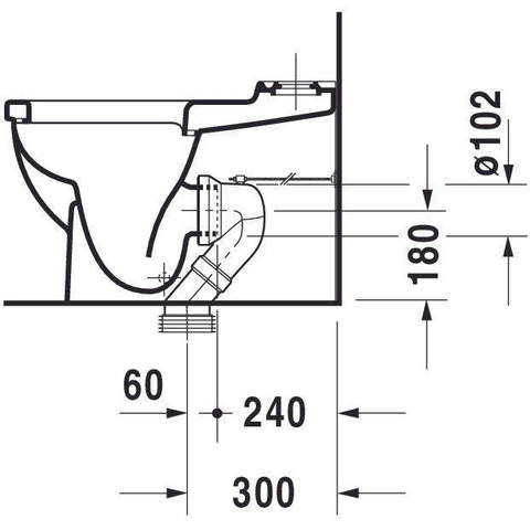 Duravit Starck 3 Duobloccloset - back-to-wall - voor varioset - diepspoel - glans wit 0314242