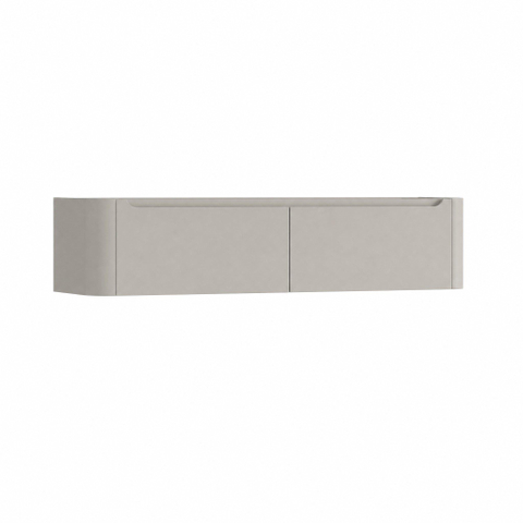 H&R badmeubelen Juice Wastafelonderkast - 180x45x40cm - afgeronde hoeken - 2 lades - geïntegreerde greep - beige mat SW867586