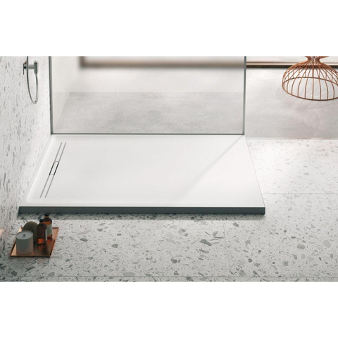 Geberit Sestra Douchevloer - 140x90cm - structuur wit leisteen SW637383