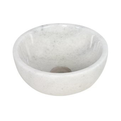 Plieger Mini Round waskom - 26x26x12cm - marmer wit SW732900