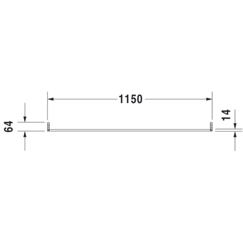 Duravit Vero Handdoekhouder - voor wastafel 04512 - hoogglans chroom 0293349