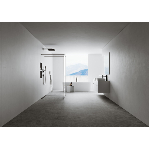 Hansgrohe RainDrain Match Douchegoot - 100cm - hoogte verstelbaar frame - mat zwart SW1590434
