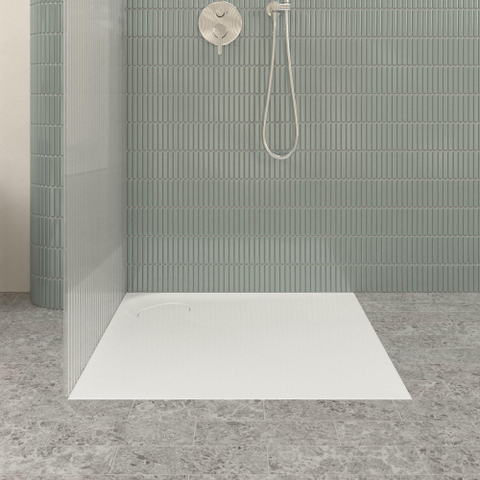 Villeroy & Boch Ecora douchebak - 80x80x3.5cm - hoekafvoer - white alpine (wit) SW1558955