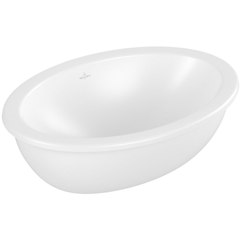 Villeroy & boch Loop & friends onderbouwwastafel 60x38cm zonder kraangat met overloop Ceramic+ wit SW971863