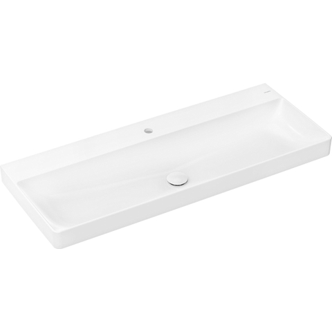 Hansgrohe Xelu Q wastafel - 120x48x8cm - 1 kraangat - opzet - wit SW1164906