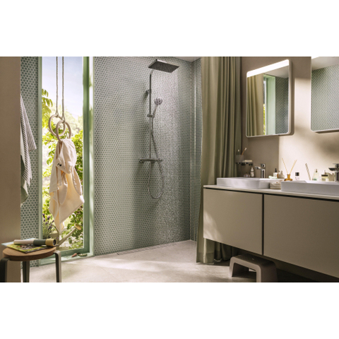 Hansgrohe Activera Q colonne de douche - 29x18cm - thermostatique - ecosmart - chromé SW1566639
