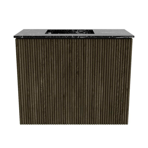 Mondiaz JOYA-DLUX Meuble de toilette 50cm - couleur Shadow - Vasque FAYE position Gauche Sans trou de robinet couleur Lava SW1422794