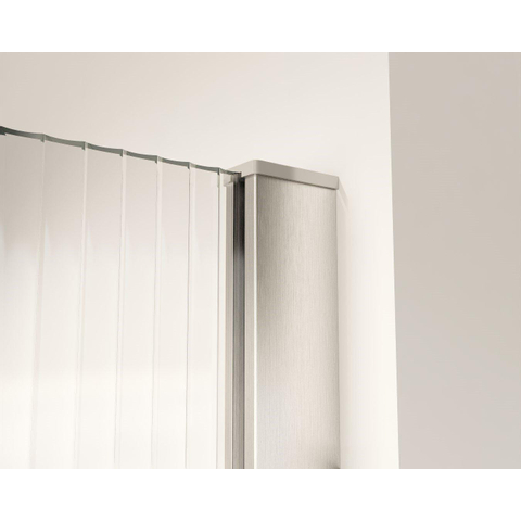 Fortifura Galeria Douche à l'italienne - 70x200cm - verre nervuré - Inox brossé SW877032