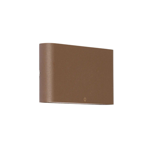 QAZQA Batt wandlamp - 17.5x9x3cm - incl. LED - IP65 - mat roestbruin (koper) SW1187248