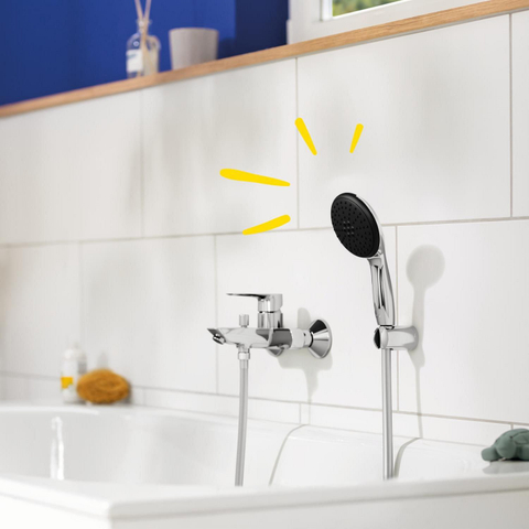 Grohe Vitalio QuickFix Handdoucheset - diameter 11cm - 2 straalsoort - 8.0/min - met houder - met slang - 175cm - chroom SW1028245