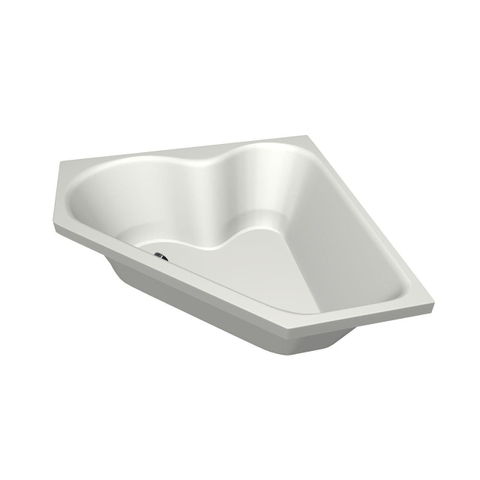 Xenz Cyprus Baignoire d'angle - 145x145x53 - bonde au milieu - acrylique - blanc mat SW103535