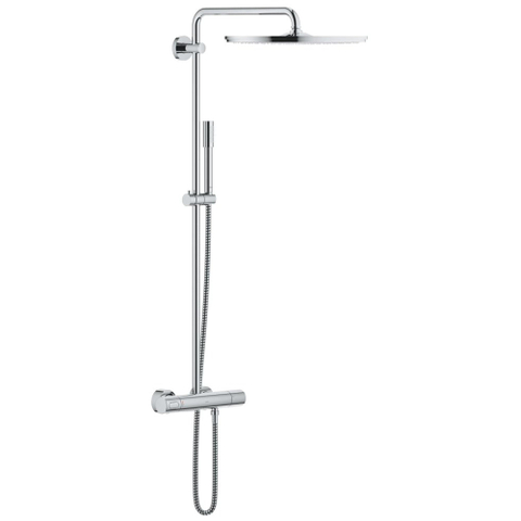 Grohe Rainshower Cosmopolitan Regendoucheset Opbouw - hoofddouche diameter 40cm - handdouche sena - thermostatisch - chroom 0467936