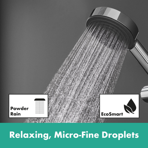 Hansgrohe Pulsify S Puro Puro1jet - showerpipe - ecosmart - 260 - thermostatisch - 3jet - handdouche en doucheslang - 160cm - thermostaat - chroom (zwart) SW1151867
