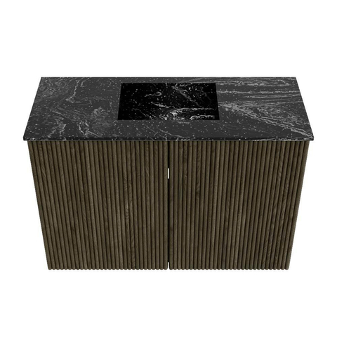 Mondiaz JOYA-DLUX 60cm meuble de toilette - couleur Shadow - Vasque FAYE position Milieu Sans trou de robinet couleur Lava SW1422832