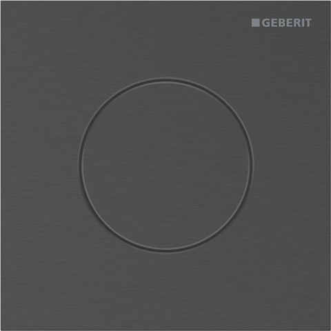 Geberit type 40 plaque de déclenchement pour urinoir - pneumatique - ronde - noir chr/ geb/easy-to-cl SW1237230