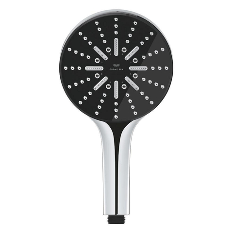 GroheRainshower Aquahanddouche smartactive m. 3 straalsoortenØ13cmrain, rain+ en activemassagechroom/zwart SW1186151