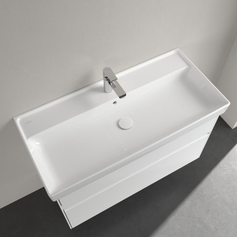 Villeroy & Boch Collaro meubelwastafel - 100x47cm - met overloop - 1 kraangat - White Alpine (glans wit) SW358337