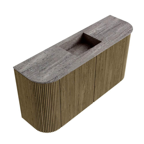 Mondiaz JOYA-DLUX 83.2cm toiletmeubel - ronding links en rechts kleur Dusk - Wastafel FAYE positie Midden Zonder kraangat kleur Oza. SW1426023