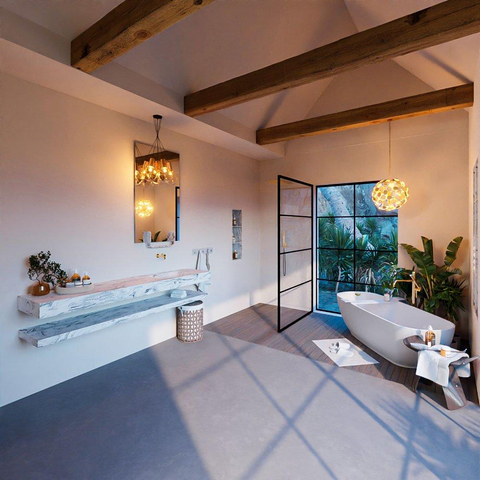 MONDIAZ ALAN - DLUX Ensemble de meubles de salle de bains - 200cm - tablette - Glace - lavabo suspendu - vasque à droite - 0 trous de robinet - Glace SW809032