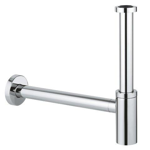 Grohe Euro Fonteinset - 37x18cm - rechthoek - 1 kraangat - zonder overloop - gebogen kraan - sifon - afvoerplug - handdoekhaak - wit/chroom SW453000