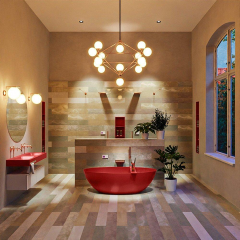 MONDIAZ FLOAT Baignoire îlot - 170x80cm - feu SW491525