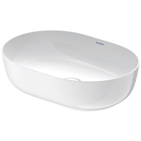 Duravit Luv Opzetwastafel - 50x35cm ovaal - zonder kraangat - zonder overloop wit - glans wit SW472316
