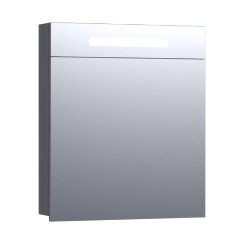 Saniclass 2.0 Armoire toilette 60x70x15cm avec 1 porte droite et éclairage LED Legno Viola SW30726