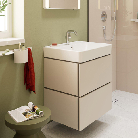 Hansgrohe Xilesa E meubelset 2la 580x470 met Xanuia wastafel 600 SandMattBeige SW1567315