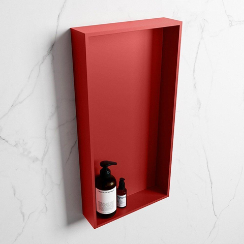 Mondiaz Easy nis 29.5x59.5x8cm voor Inbouw/opbouw 1 open vak Solid surface Fire/Fire SW643669