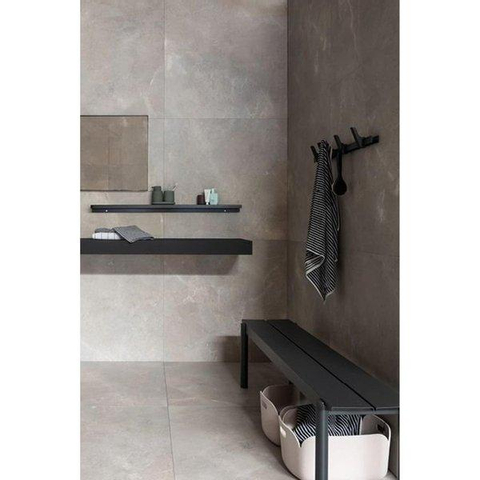 ÉCHANTILLON Ceralto Briano Accent Carrelage sol et mur 100x100cm 6mm rectifié R10 grès cérame Palladium Grey SW912635