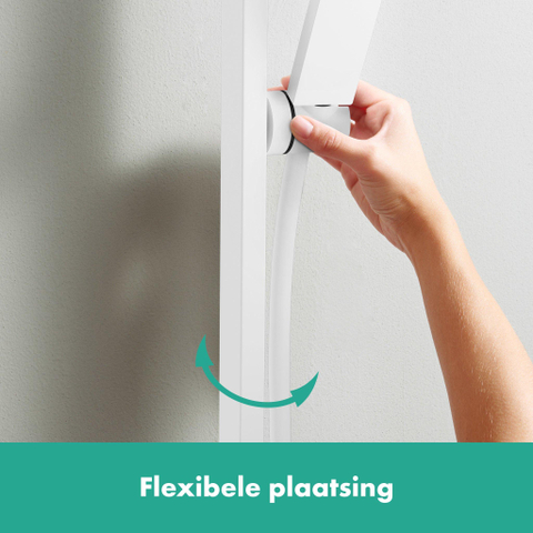 Hansgrohe Unica Glijstang E Puro - 90cm easy slide en isiflex - doucheslang - 160cm - mat wit SW918199