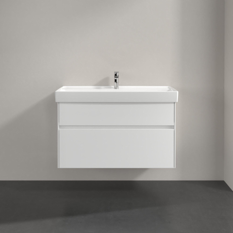Villeroy & Boch Collaro wastafelonderkast - 95.4x54.6cm - 2 lades - mat wit SW479504