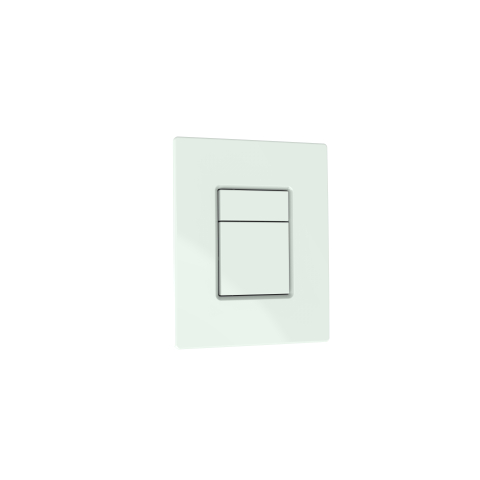 QeramiQ Push Glass Thin Bedieningspaneel - voor Grohe Skate - 2 knops - wit SW1239436