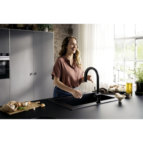 Hansgrohe Aqittura M91 Filter systeem - 210 uittrekbare uitl - 1jet - sbox starter set - mat zwart SW918606