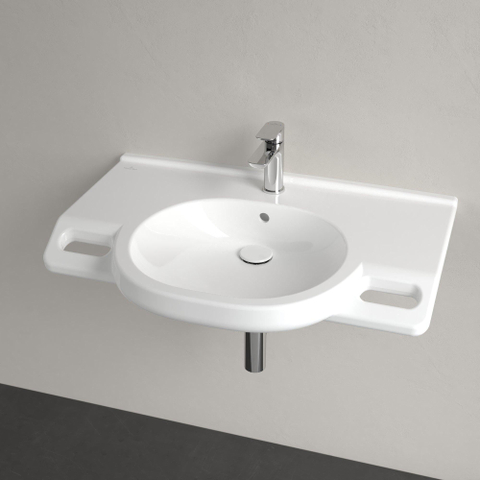Villeroy & Boch Vicare O.novo Vita wastafel Vita - met 1 kraangat - met overloop - 80x55cm - White Alpine (glans wit) 1025045