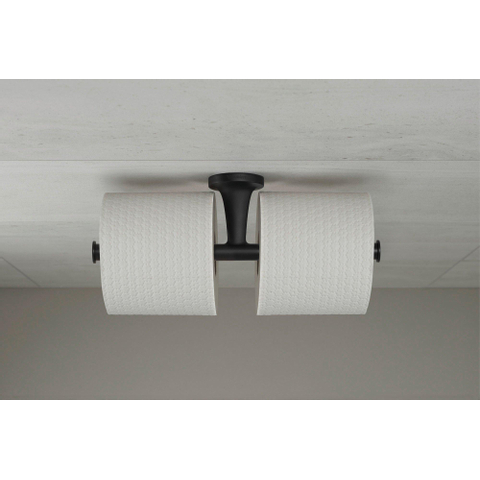 Duravit Starck T Toiletrolhouder - dubbel - zonder klep - mat zwart SW297075