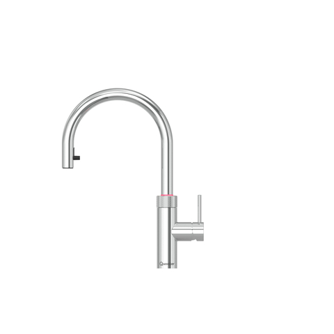 Quooker Flex Round kokendwaterkraan - draaibare & uittrekbare uitloop - PRO3 reservoir - Warm / kokend water - chroom SW75950