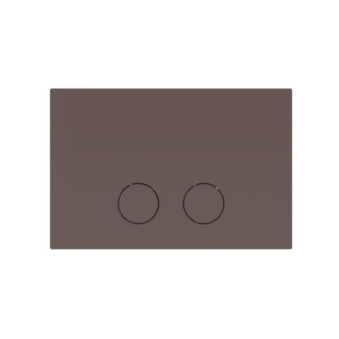 Fugaflow Eccelente Press Plaque de commande - 25x16cm - épaisseur 2.0mm - fixation magnétique - pour réservoir encastré Geberit UP320 - inox - double chasse - boutons ronds - ambré brun SW1593439