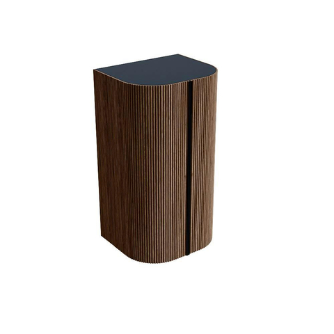 MONDIAZ KURVE 80cm armoire haute couleur Walnut avec 2 portes SW1137289