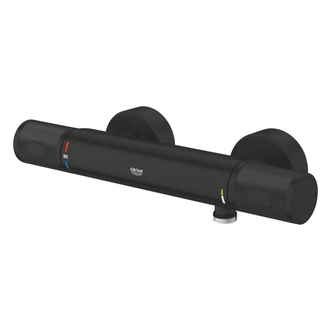 Grohe Precision Feel Thermostatische Douchemengkraan - inclusief temperatuurbegrenzer - matte black (mat zwart) SW1440560