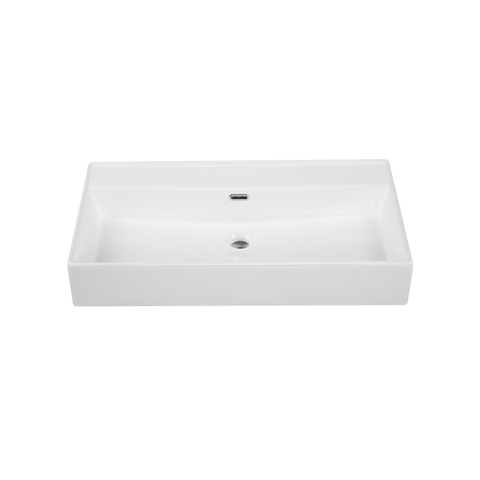 Saniclass Legend Lavabo pour meuble - 61x47x12cm - avec trop-plein - 1 vasque - 0 trou de robinet - céramique - blanc brillant SW1382542