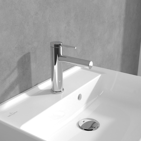 Villeroy & Boch Loop & Friends Mitigeur de lavabo - avec garniture de vidage à tirette - chrome SW974141