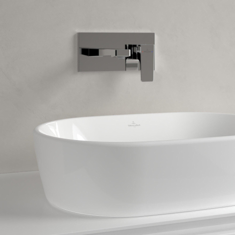 Villeroy & Boch Architectura waskom - 60x40x15.5cm Ovaal - met overloopgat Ceramic - White Alpine (glans wit) SW762340