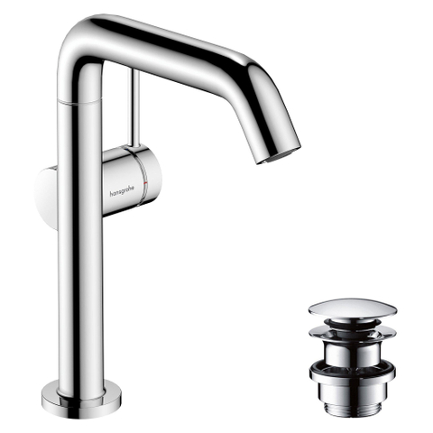 Hansgrohe Tecturis s Eengreeps wastafelkraan - 210 Fine - coolstart - met draaibare uitloop en PushOpen - afvoerplug - hoogglans chroom SW918673