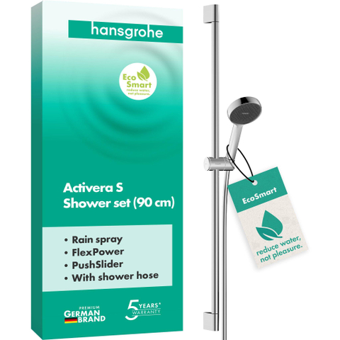Hansgrohe Activera S - doucheset - 95 - 1jet - ecosmart - met glijstang 90 cm - hoogglans chroom SW1387766