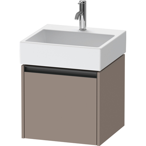 Duravit Ketho.2 Wastafelonderbouwkast - met 1 lade - 48.4x46x44cm - met greep antraciet - basalt mat SW771971