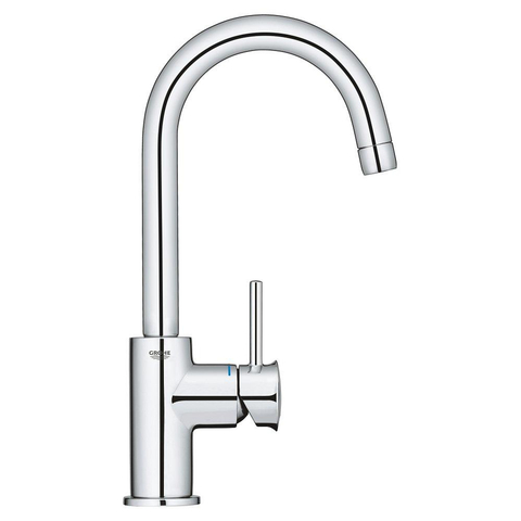 Grohe Start Classic Waterbesparende Wastafelkraan - L-Size - met afvoerplug - hoge draaibare uitloop - chroom SW206981