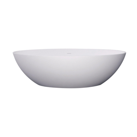 Best Design New Stone Baignoire îlot 180x85cm solid surface avec trop plein blanc mat SW28080