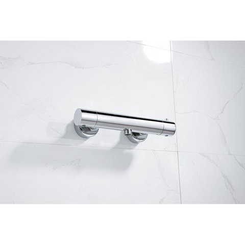 Fortifura Calvi douchekraan - met glijstangset - met ronde handdouche - gladde doucheslang - hoogglans chroom SW811945