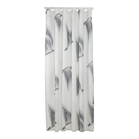 Sealskin Birds Rideau de douche 180x200 cm Polyester Noir / Blanc SW699527